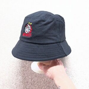 Menace Bucket Hat Mens OS Black Embroidered Bulldog‎ Streetwear Graphic